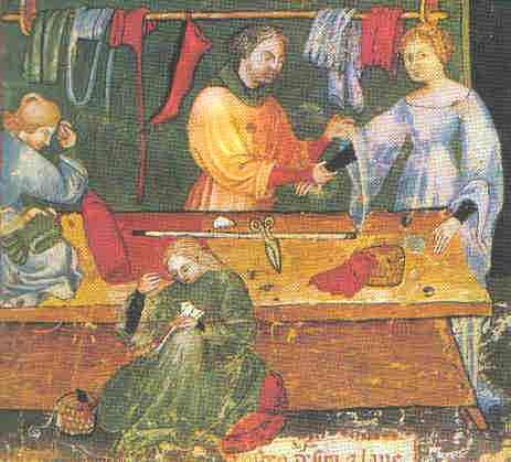 Mittelalterliche Schneiderstube